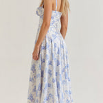 Women's Fitted Midi Dress with Sweetheart Neckline & Defined Waist – Summer Occasion Dress