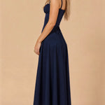 Women's Fitted Midi Dress with Sweetheart Neckline & Defined Waist – Summer Occasion Dress