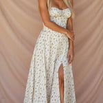 Women's Fitted Midi Dress with Sweetheart Neckline & Defined Waist – Summer Occasion Dress