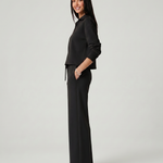 Women's Collared V-Neck Shirt & Wide-Leg Pants Set – Relaxed Two-Piece Outfit for Travel & Casual