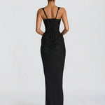 Women's Satin Corset Maxi Dress – Formal Evening Gown and Wedding Guest Dress