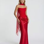 Women's Satin Corset Maxi Dress – Elegant Evening, Formal and Wedding Guest Dress