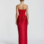 Women's Satin Corset Maxi Dress – Elegant Evening, Formal and Wedding Guest Dress