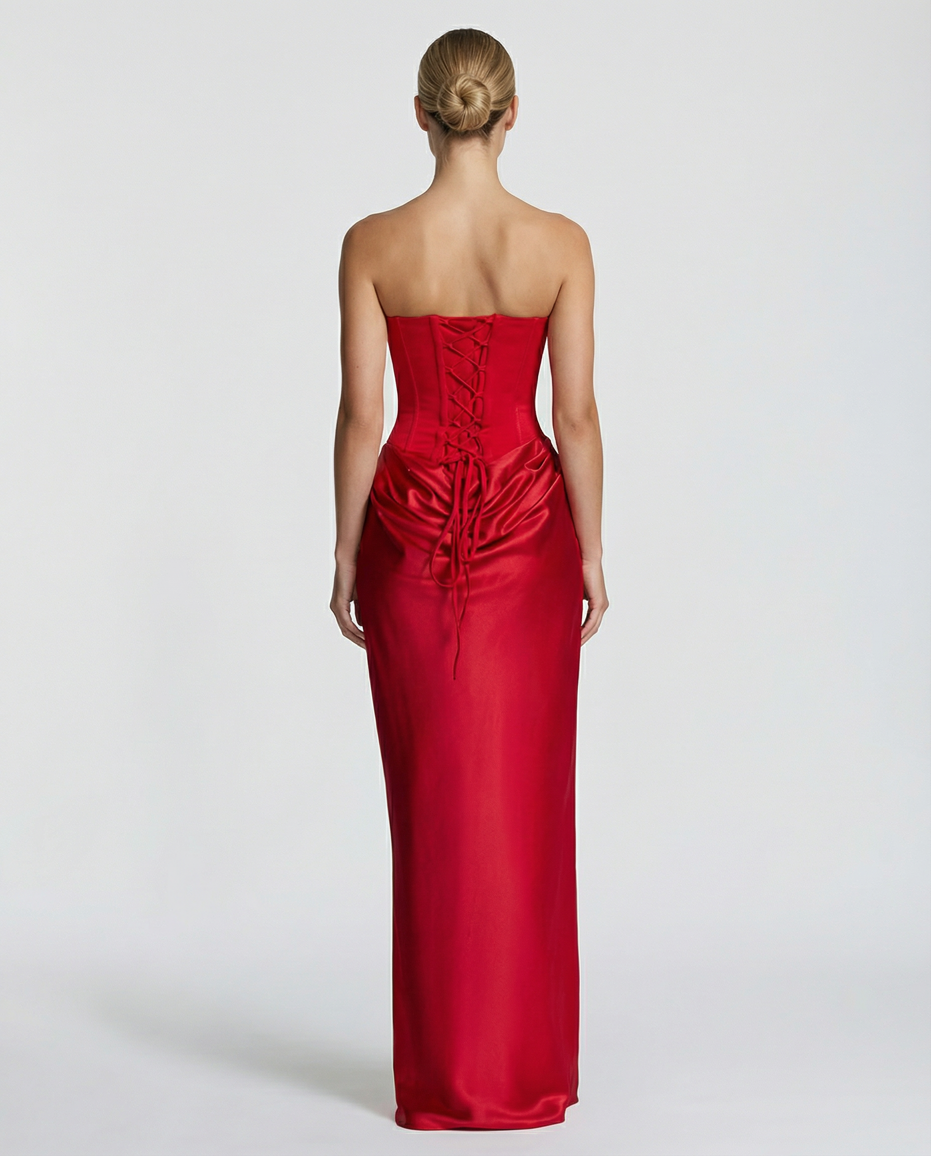 Women's Satin Corset Maxi Dress – Elegant Evening, Formal and Wedding Guest Dress