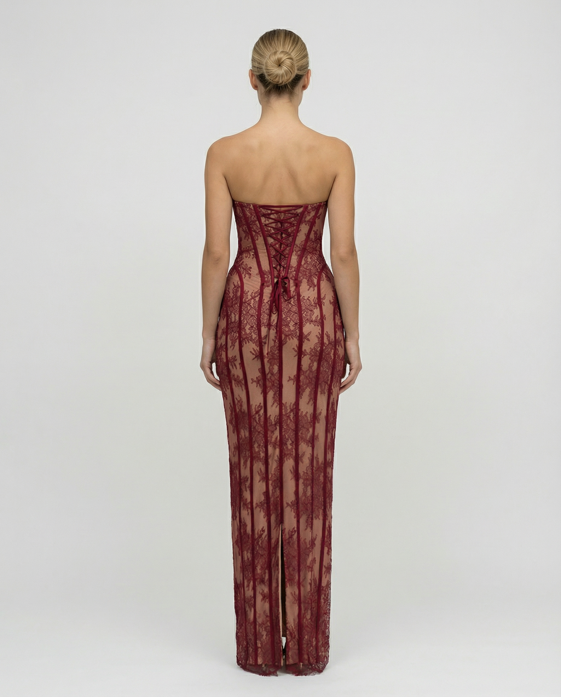 Women's Lace Corset Maxi Dress – Elegant Evening, Formal & Wedding Guest Dress