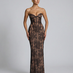Women's Lace Corset Maxi Dress – Elegant Evening, Formal & Wedding Guest Dress