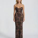 Women's Lace Corset Maxi Dress – Elegant Evening, Formal & Wedding Guest Dress