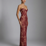 Women's Lace Corset Maxi Dress – Elegant Evening, Formal & Wedding Guest Dress