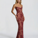 Women's Lace Corset Maxi Dress – Elegant Evening, Formal & Wedding Guest Dress