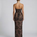Women's Lace Corset Maxi Dress – Elegant Evening, Formal & Wedding Guest Dress