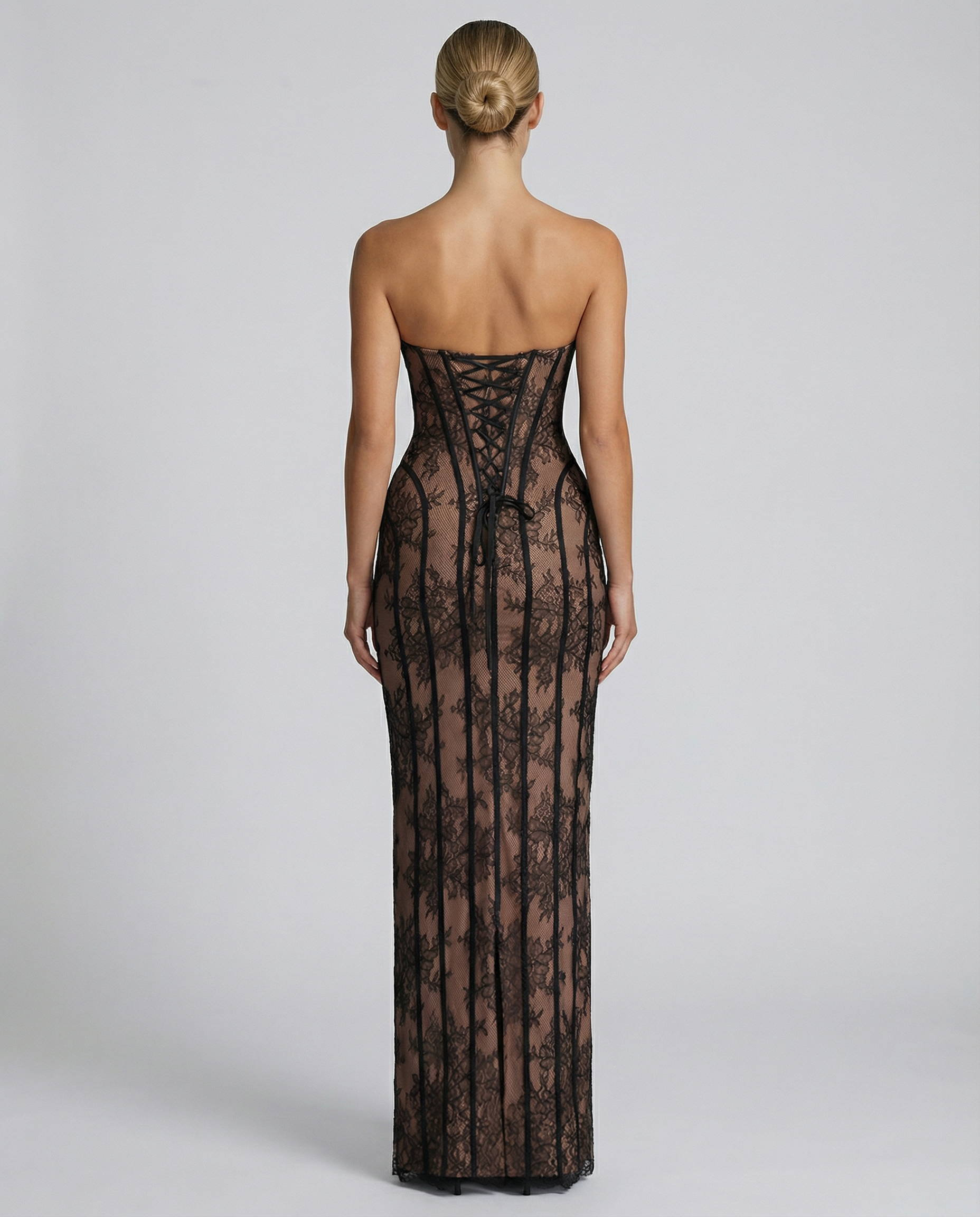 Women's Lace Corset Maxi Dress – Elegant Evening, Formal & Wedding Guest Dress