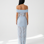 Women's Lace Evening Maxi Dress – Elegant Floor-Length Gown for Weddings, Formals & Galas