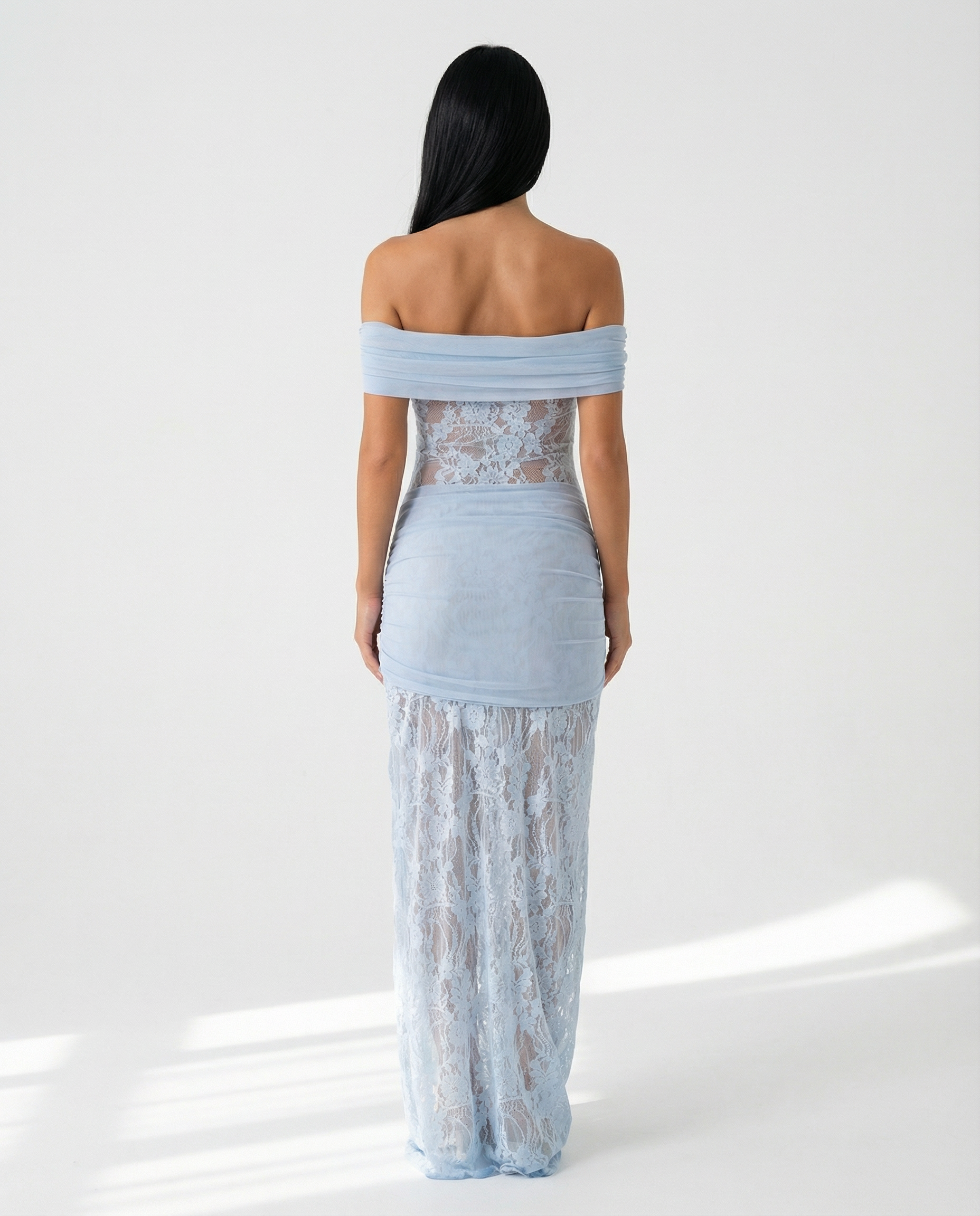 Women's Lace Evening Maxi Dress – Elegant Floor-Length Gown for Weddings, Formals & Galas