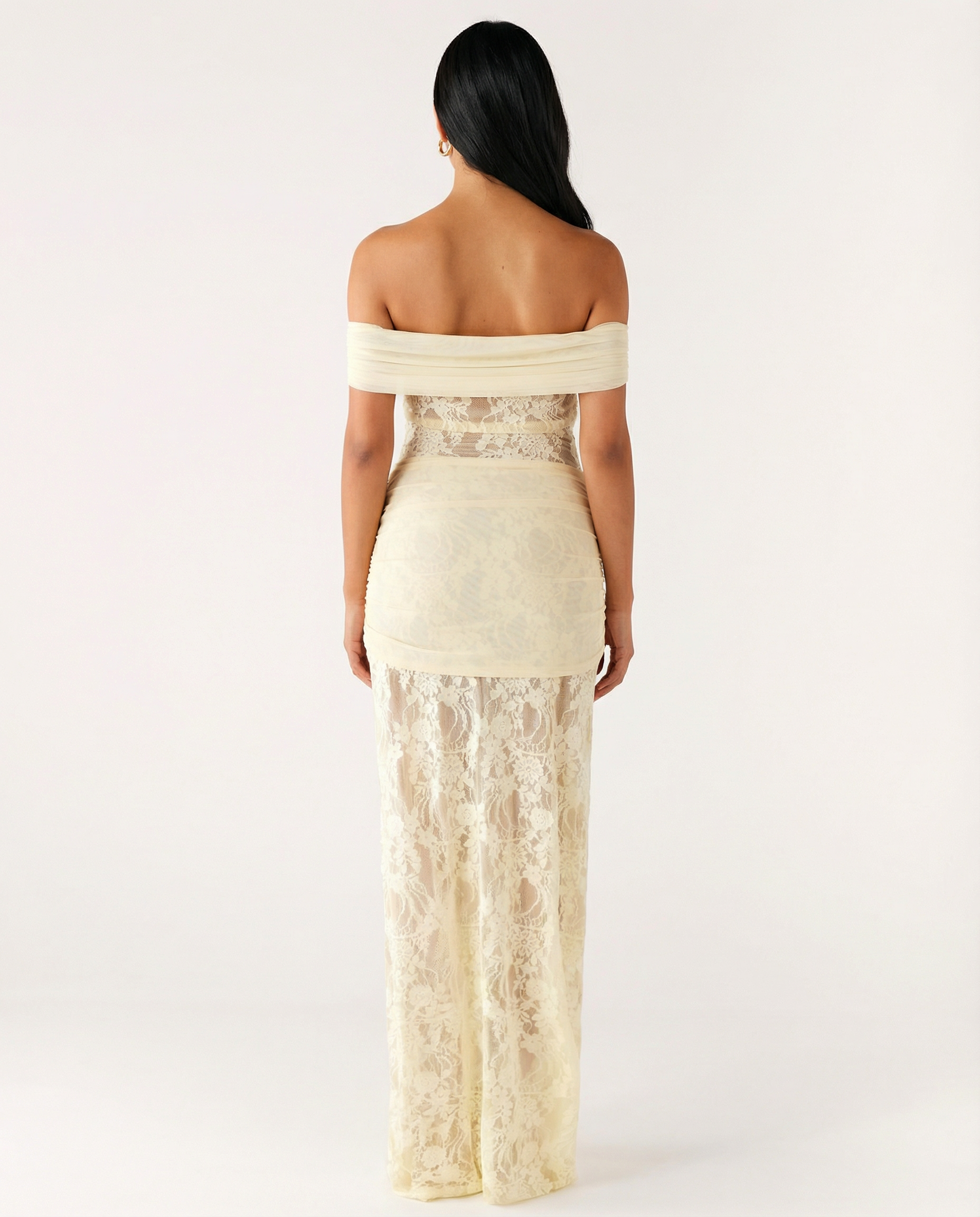 Women's Lace Evening Maxi Dress – Elegant Floor-Length Gown for Weddings, Formals & Galas