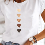 Women's Printed Graphic T-Shirt – Comfortable Fit Casual Everyday Tee with Fun Prints