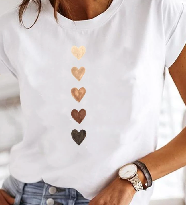 Women's Printed Graphic T-Shirt – Comfortable Fit Casual Everyday Tee with Fun Prints
