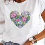 Women's Printed Graphic T-Shirt – Comfortable Fit Casual Everyday Tee with Fun Prints