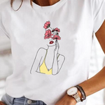 Women's Printed Graphic T-Shirt – Comfortable Fit Casual Everyday Tee with Fun Prints
