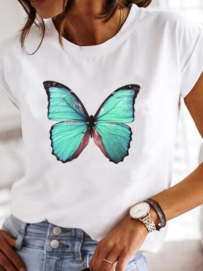 Women's Printed Graphic T-Shirt – Comfortable Fit Casual Everyday Tee with Fun Prints