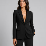 Women's Tailored Blazer and Wide Leg Pants Co-Ord Set – Two-Piece Workwear Suit