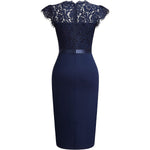 Women's Short Sleeve Wedding Guest Dress – Formal Tailored Dress for Receptions & Dinners