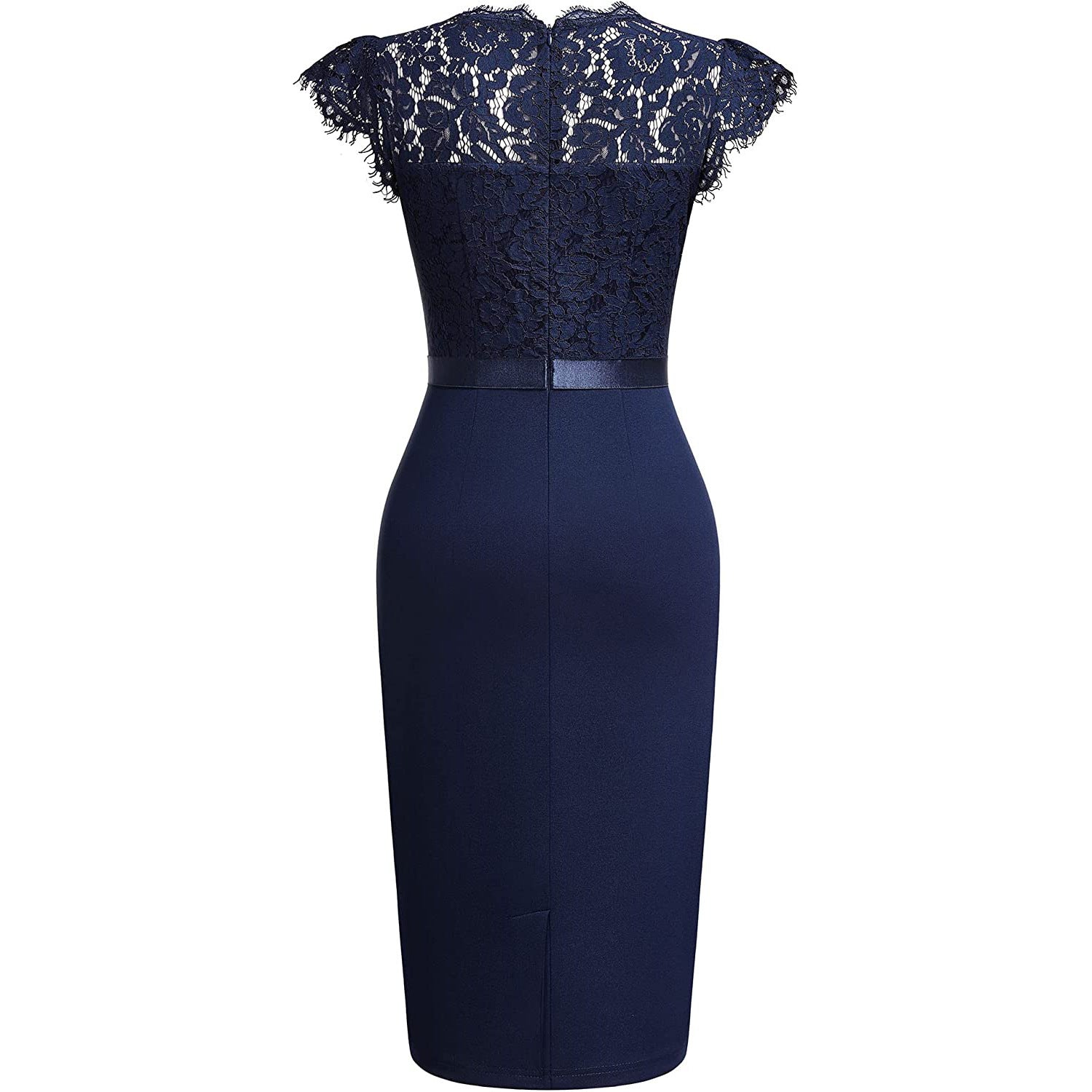 Women's Short Sleeve Wedding Guest Dress – Formal Tailored Dress for Receptions & Dinners