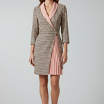 Women's Notched Collar Blazer Dress – Long Sleeve Tailored Dress for Work & Occasions