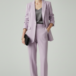 Women's Blazer & Straight-Leg Pants Set – Tailored Two-Piece Suit for Work, Events & Occasions