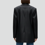 Women's Single Button Blazer with Notched Lapel & Welt Pockets – Tailored Office Jacket