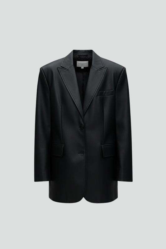 Women's Single Button Blazer with Notched Lapel & Welt Pockets – Tailored Office Jacket