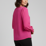 Women's Embroidered Round Neck Blouse with Long Sleeves – Casual Everyday Top