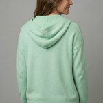 Women's Hooded Ribbed Cardigan with Button Front & Long Sleeves – Relaxed Layering Knit