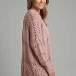 Women's Open Front Knit Cardigan with Long Sleeves – Lightweight Layering for Cool Evenings