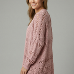 Women's Open Front Knit Cardigan with Long Sleeves – Lightweight Layering for Cool Evenings
