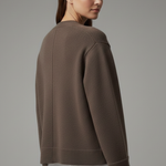 Women's V-Neck Button Cardigan with Patch Pockets & Ribbed Trim – Classic Knit Layer