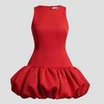 Women's Sleeveless Ruffle Mini Dress with Fitted Waist – Layered Summer Party Dress