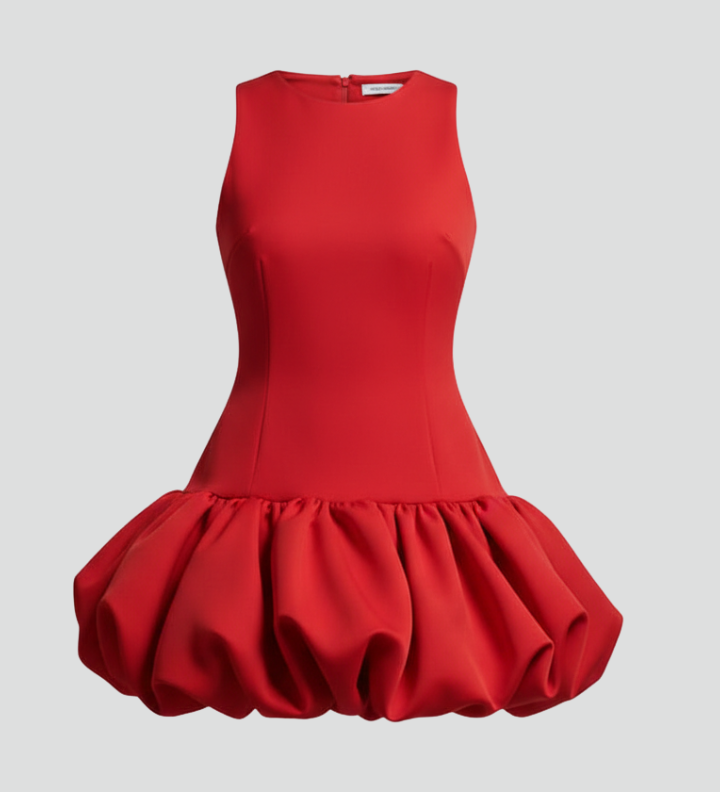Women's Sleeveless Ruffle Mini Dress with Fitted Waist – Layered Summer Party Dress