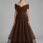 Women's V-Neck Maxi Dress with Draped Bodice & Sheer Short Sleeves – Wedding Guest & Summer