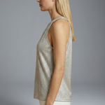 Women's Sleeveless Round Neck Halter Top – Fitted Polyester Blend Summer Top