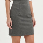 Women's High-Waist Pencil Skirt with Back Slit – Knee-Length Tailored Workwear Skirt