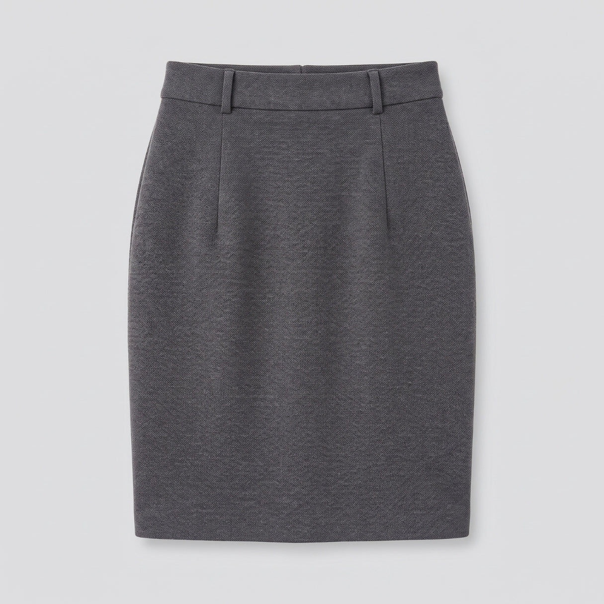 Women's High-Waist Pencil Skirt with Back Slit – Knee-Length Tailored Workwear Skirt