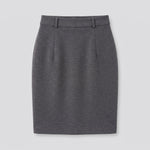 Women's High-Waist Pencil Skirt with Back Slit – Knee-Length Tailored Workwear Skirt