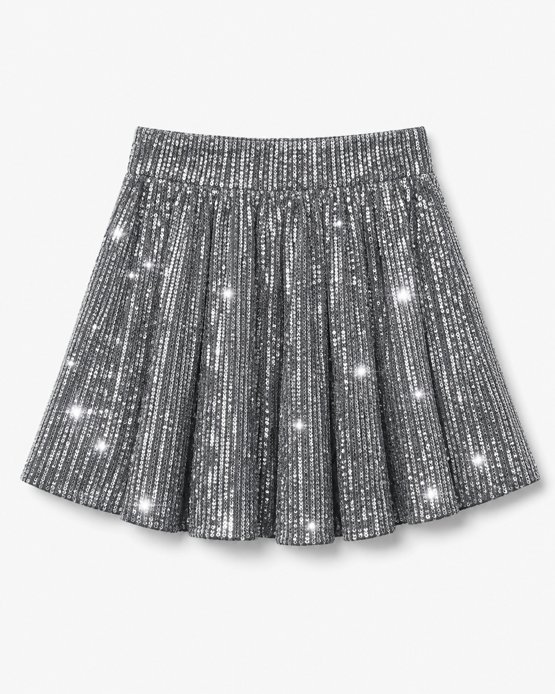 Women's High Waisted Sequin Skirt Shorts with Pockets – Flared Party Skorts for Nights Out
