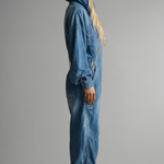 Women's Hooded Long Sleeve Jumpsuit with Side Pockets – Relaxed Casual One-Piece