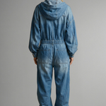Women's Hooded Long Sleeve Jumpsuit with Side Pockets – Relaxed Casual One-Piece