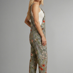 Women's Wide Leg Jumpsuit with Shoulder Straps & Floral Print – Relaxed Spring Summer One-Piece