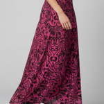 Women's Printed High Waist Maxi Skirt with Elastic Waist – A-Line Summer Floor-Length Skirt