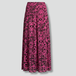 Women's Printed High Waist Maxi Skirt with Elastic Waist – A-Line Summer Floor-Length Skirt