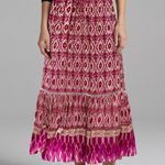 Women's Tiered Maxi Skirt with Elastic Waist – A-Line Flowing Skirt for Spring & Summer