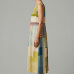 Women's Sleeveless Linen Blend Midi Dress with Round Neck – Relaxed Summer Day Dress